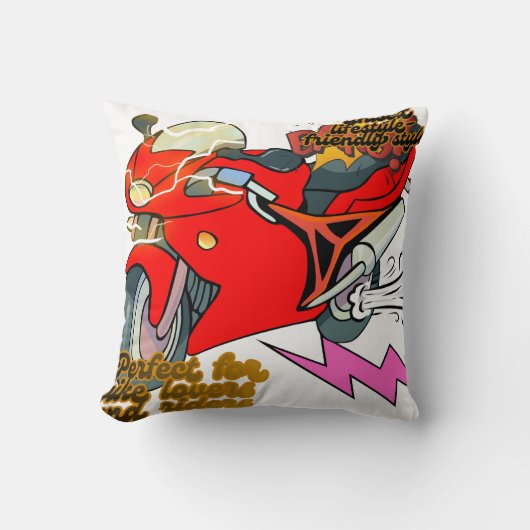 Racing Bike Art Speed クッション (正面)