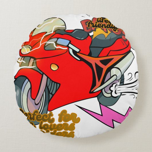  Racing Bike Art Speed ラウンドクッション (正面)