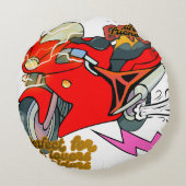  Racing Bike Art Speed ラウンドクッション (裏面)