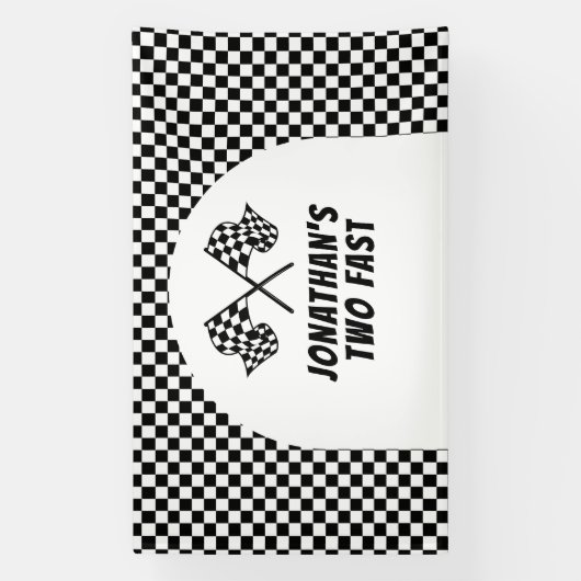 Racing Birthday Two Fast backdrop banner 横断幕 (縦)