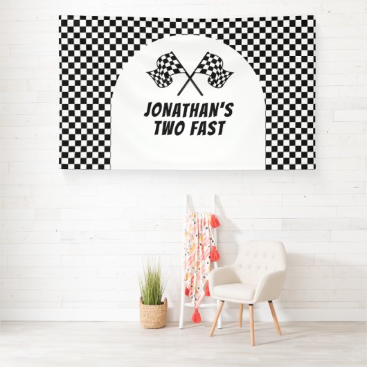 Racing Birthday Two Fast backdrop banner 横断幕 (インサイチュ)