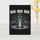 Racing Car Box Box Box Radio Call Fun Christmas Tr カード (黄色い花)