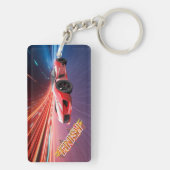 Racing Car Keychain with a Luxury Red Sports Car キーホルダー (裏面)