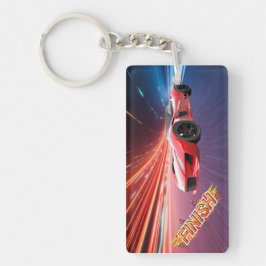 Racing Car Keychain with a Luxury Red Sports Car  キーホルダー