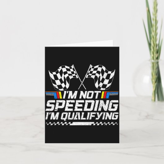 Racing Car Not Speeding Im Qualifying Race Men Kid カード (正面)