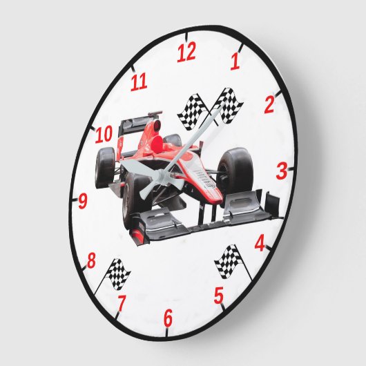 Racing Car Wall Clock ラージ壁時計 (傾斜)