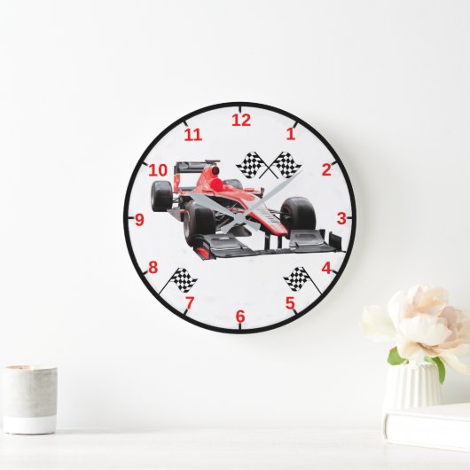 Racing Car Wall Clock ラージ壁時計 (ホーム)