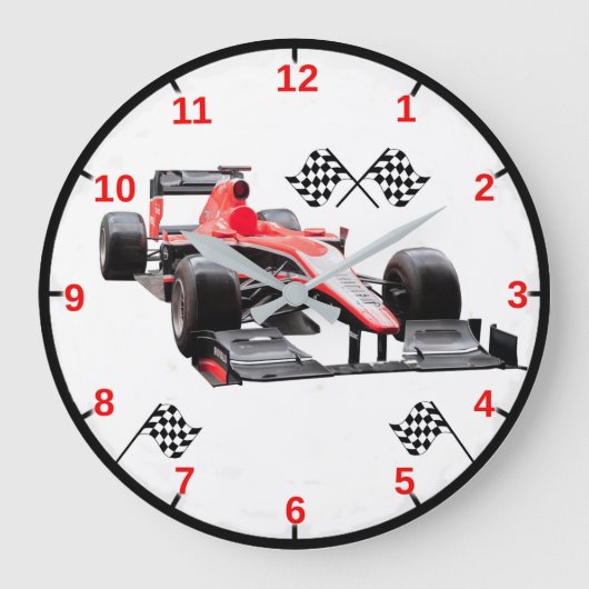 Racing Car Wall Clock ラージ壁時計 (正面)