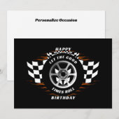 Racing Checkered Flag Happy Birthday Occasions    シーズンカード (正面/裏面)