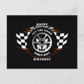 Racing Checkered Flag Happy Birthday Occasions    シーズンポストカード (正面)
