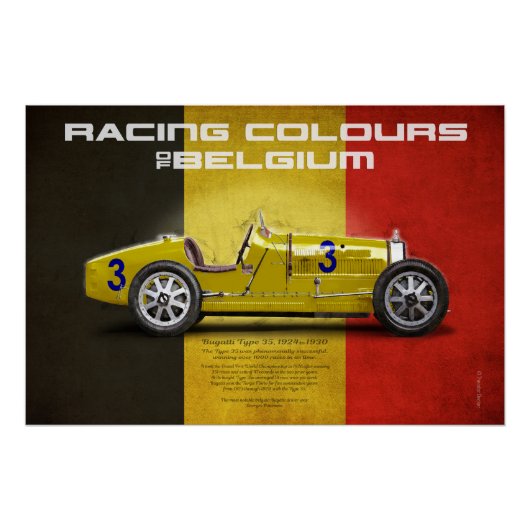 Racing Colours of Belgium ポスター (正面)