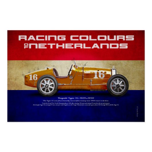 Racing Colours of Netherlands ポスター (正面)