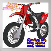 Racing Dirt Bike Art ポスター (正面)