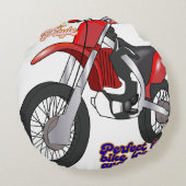 Racing Dirt Bike Art ラウンドクッション (裏面)