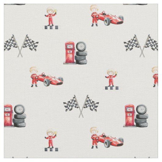 Racing f1 formula boy nursery ファブリック (クローズアップ)
