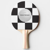 Racing Flag, Custom Table Tennis, Checkered Sports 卓球ラケット (裏面)