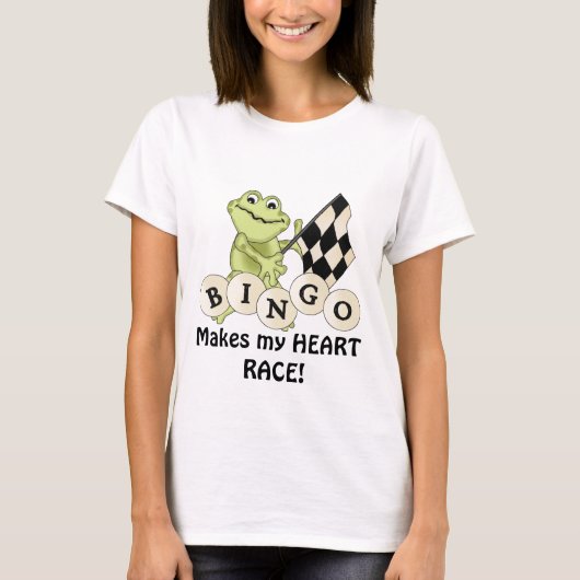 Racing Frog Bingo womens t-shirt Tシャツ (正面)