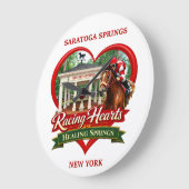 Racing Hearts and Healing Springs ラージ壁時計 (傾斜)