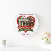 Racing Hearts and Healing Springs ラージ壁時計 (ホーム)