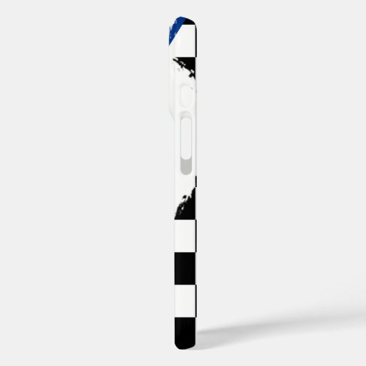 Racing Name Number Blue Black and White  Case-Mate iPhoneケース (裏面 / 左)