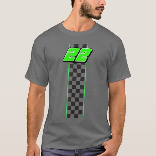 Racing Number 22 Race Racing Race Track Tシャツ (正面)