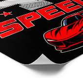 Racing Racecar 4 Year Old 4th Birthday Boy Girl Ne ポスター (角)