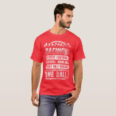 Racing Shirt Funny Racing One Ball Race Drag Stock Tシャツ (正面フル)
