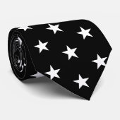 Racing Silks Black with White Stars Derby ネクタイ (ロール)