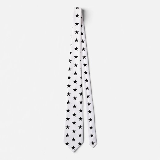 Racing Silks White with Black Stars Derby ネクタイ (正面)