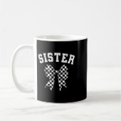 Racing Sister Of The First Birthday Boy Race Car F コーヒーマグカップ (左)
