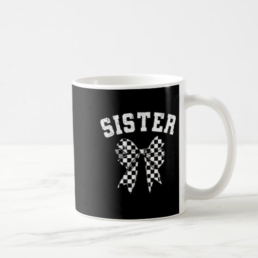 Racing Sister Of The First Birthday Boy Race Car F コーヒーマグカップ (右)