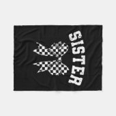 Racing Sister Of The First Birthday Boy Race Car F フリースブランケット (正面(横))