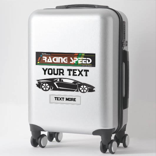 Racing Speed Car Design – Fast Motorsport Performa シール (スーツケース)