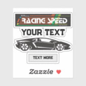 Racing Speed Car Design – Fast Motorsport Performa シール (シート)