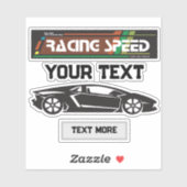Racing Speed Car Design – Fast Motorsport Performa シール (シート)