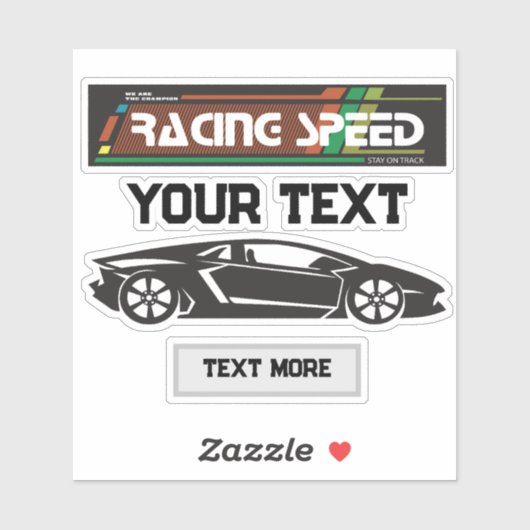 Racing Speed Car Design – Fast Motorsport Performa シール (シート)