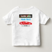Racing Speed Car Design – Fast Motorsport Performa トドラーTシャツ (裏面)