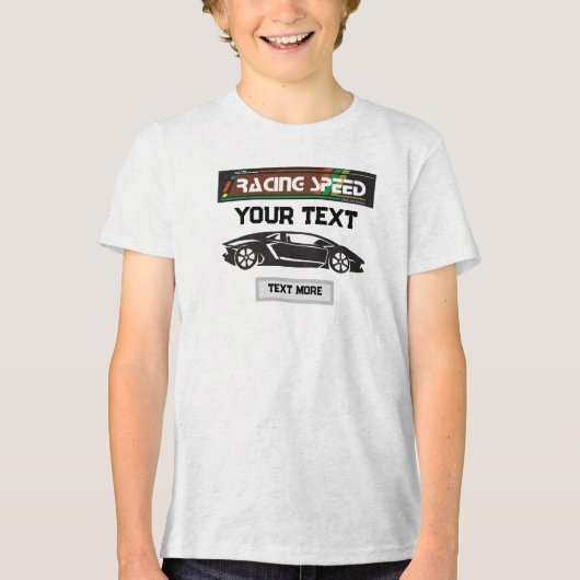 Racing Speed Car Design – Fast Motorsport Performa トライブレンドＴシャツ (正面)