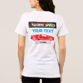 Racing Speed Car Design – Fast Motorsport Performa トライブレンドＴシャツ (裏面)