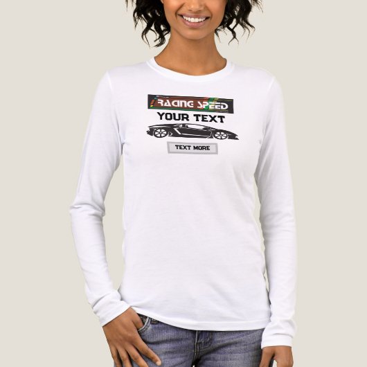 Racing Speed Car Design – Fast Motorsport Performa トライブレンドＴシャツ (正面)