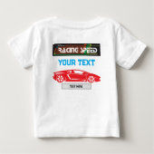 Racing Speed Car Design – Fast Motorsport Performa ベビーTシャツ (裏面)