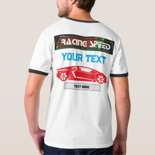 Racing Speed Car Design – Fast Motorsport Performa Tシャツ (裏面)