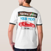 Racing Speed Car Design – Fast Motorsport Performa Tシャツ (裏面フル)