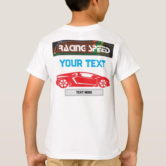 Racing Speed Car Design – Fast Motorsport Performa Tシャツ (裏面)