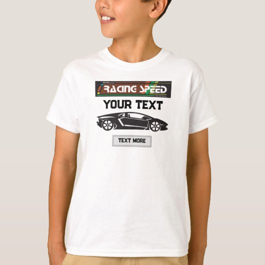 Racing Speed Car Design – Fast Motorsport Performa Tシャツ (正面)