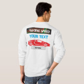 Racing Speed Car Design – Fast Motorsport Performa Tシャツ (裏面フル)