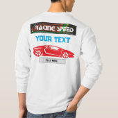 Racing Speed Car Design – Fast Motorsport Performa Tシャツ (裏面)