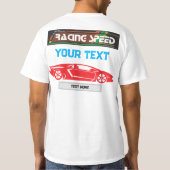 Racing Speed Car Design – Fast Motorsport Performa Tシャツ (裏面)