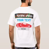 Racing Speed Car Design – Fast Motorsport Performa Tシャツ (裏面)