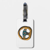 Racing Steering Wheel Controller Gamer ラゲッジタグ (裏面縦)